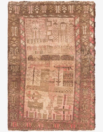 2' 8 x 4' 3 Hand Knotted Ultra Vintage Persian Wool Rug