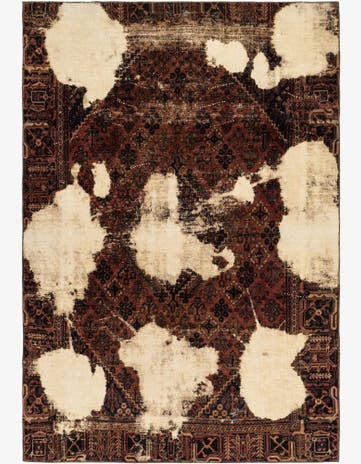 6' 7 x 9' 6 Hand Knotted Ultra Vintage Persian Wool Rug