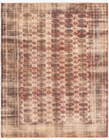 6' 10 x 8' 7 Hand Knotted Ultra Vintage Persian Wool Rug