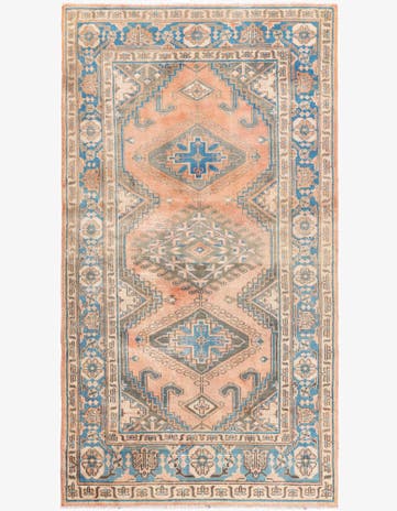 3' 5 x 6' 2 Hand Knotted Ultra Vintage Persian Wool Rug