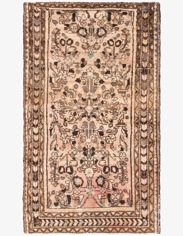 3' 6 x 6' Hand Knotted Ultra Vintage Persian Wool Rug