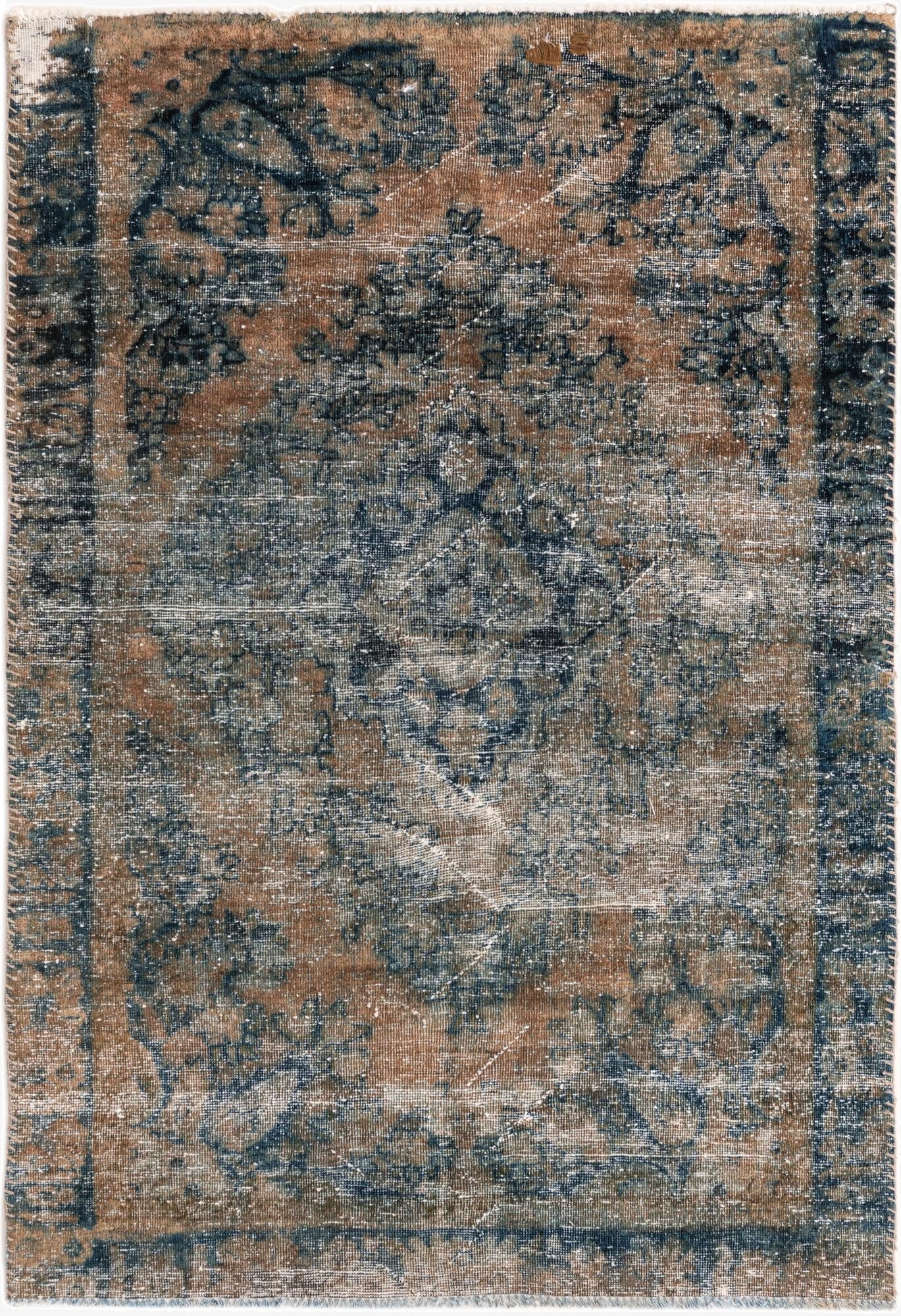 4' x 5' 10  Hand Knotted Ultra Vintage Persian Wool Rug