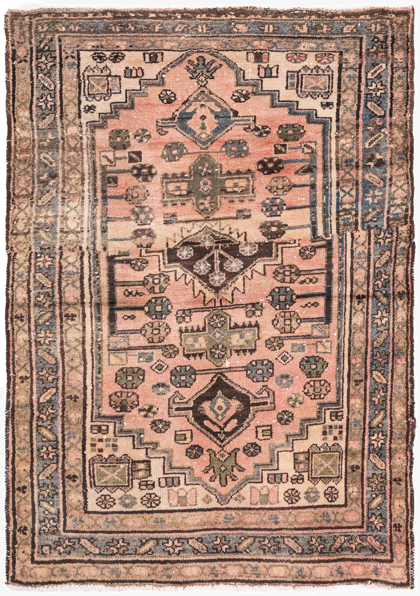3' 6 x 5'  Hand Knotted Ultra Vintage Persian Wool Rug