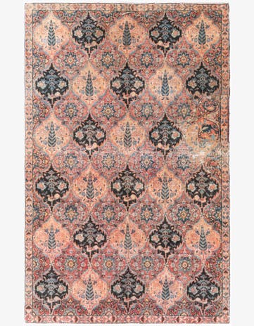 5' 4 x 8' 6 Hand Knotted Ultra Vintage Persian Wool Rug