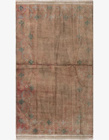 3' 7 x 6' 4 Hand Knotted Ultra Vintage Persian Wool Rug