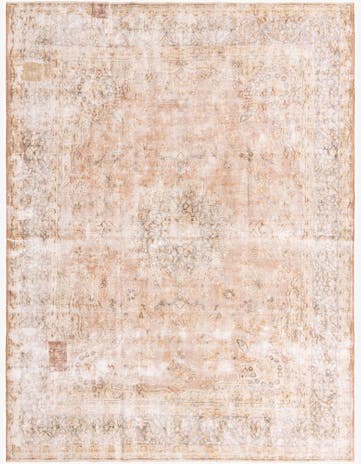 9' 8 x 13' Hand Knotted Ultra Vintage Persian Wool Rug