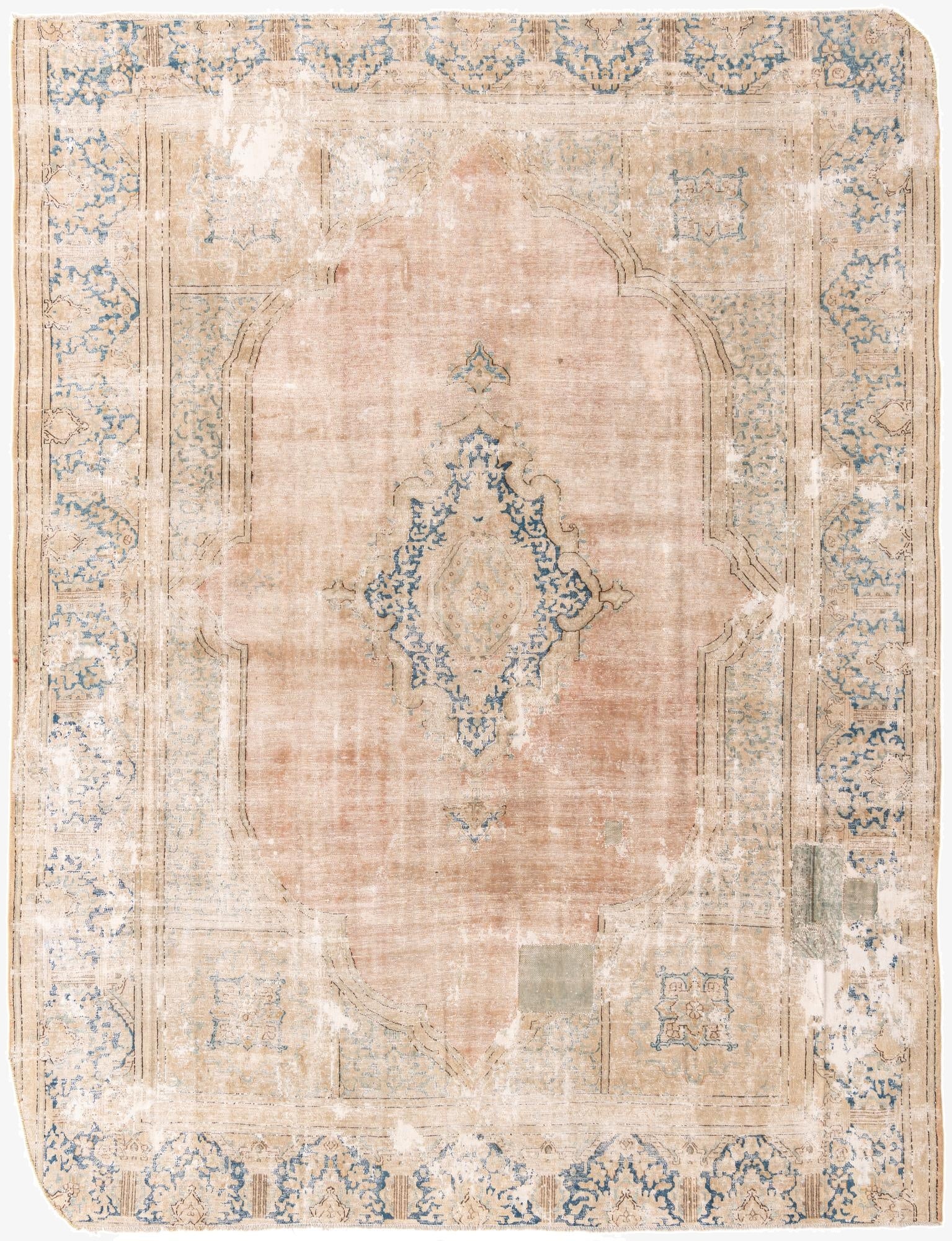 8' 9 x 11' 6  Hand Knotted Ultra Vintage Persian Wool Rug