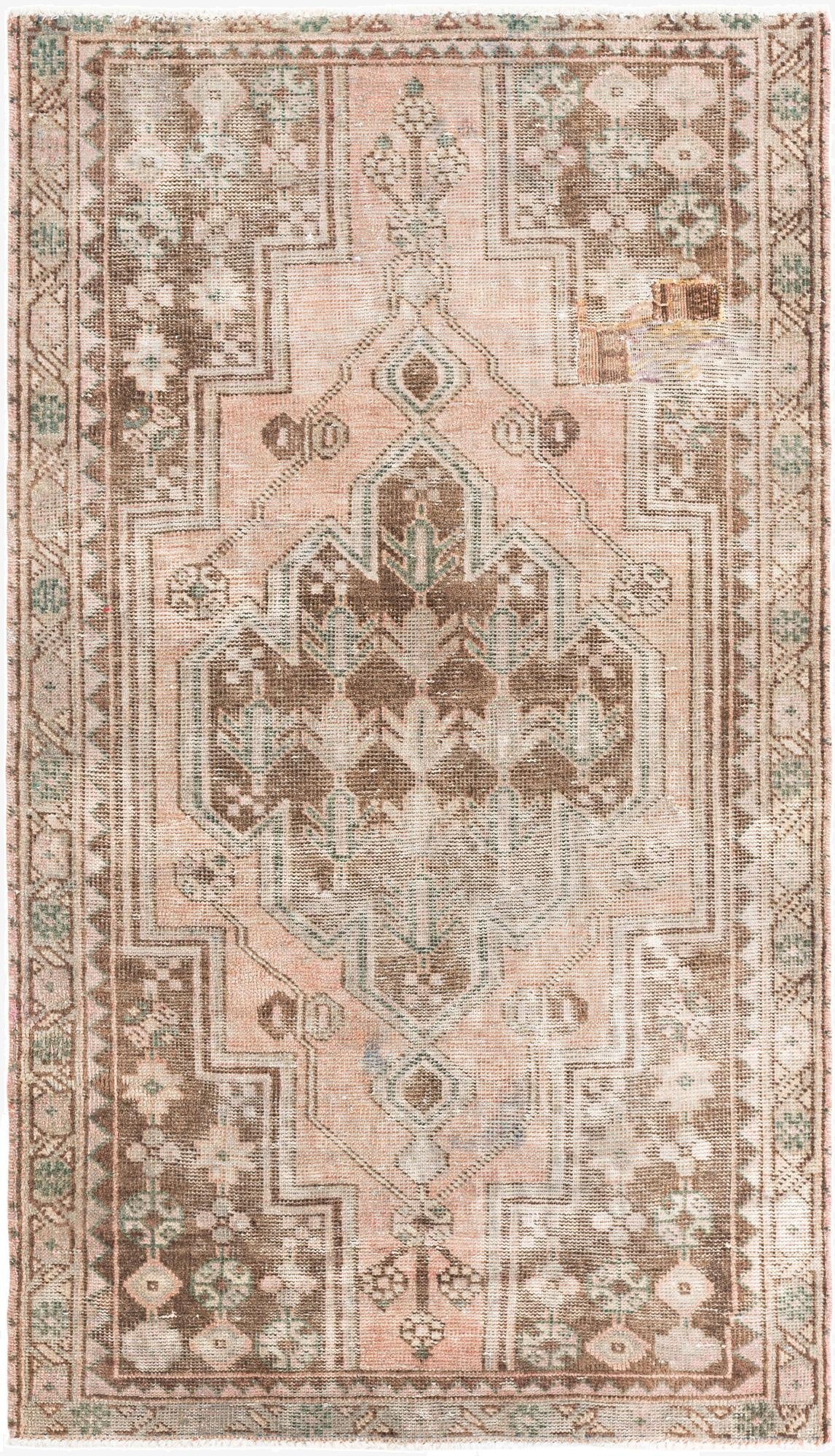 3' 10 x 6' 7  Hand Knotted Ultra Vintage Persian Wool Rug