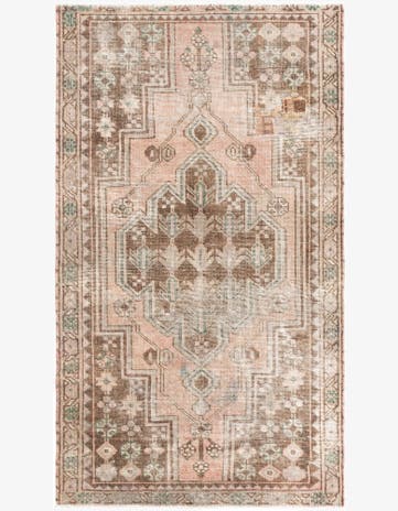 3' 10 x 6' 7 Hand Knotted Ultra Vintage Persian Wool Rug