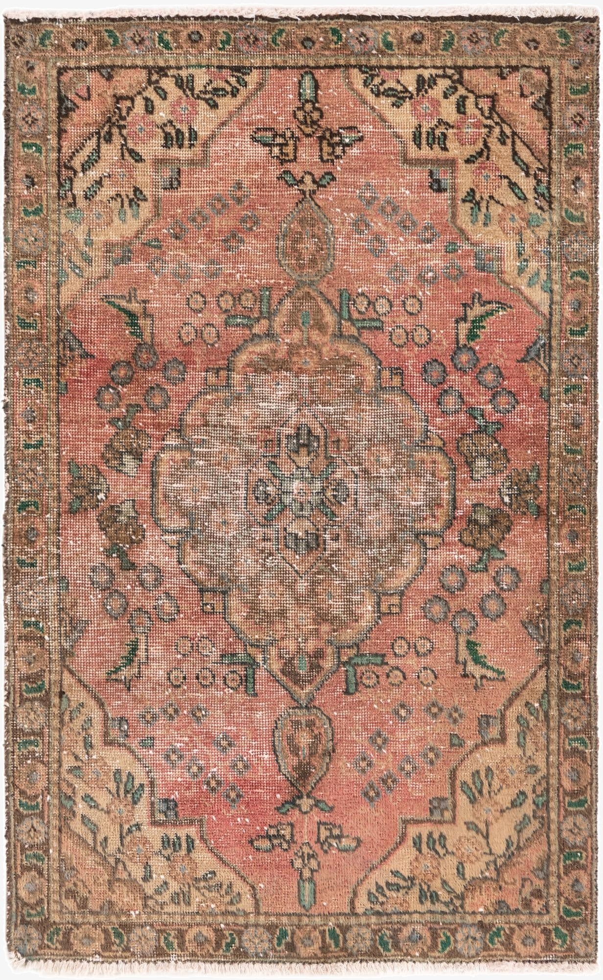 3' x 4' 9  Hand Knotted Ultra Vintage Persian Wool Rug