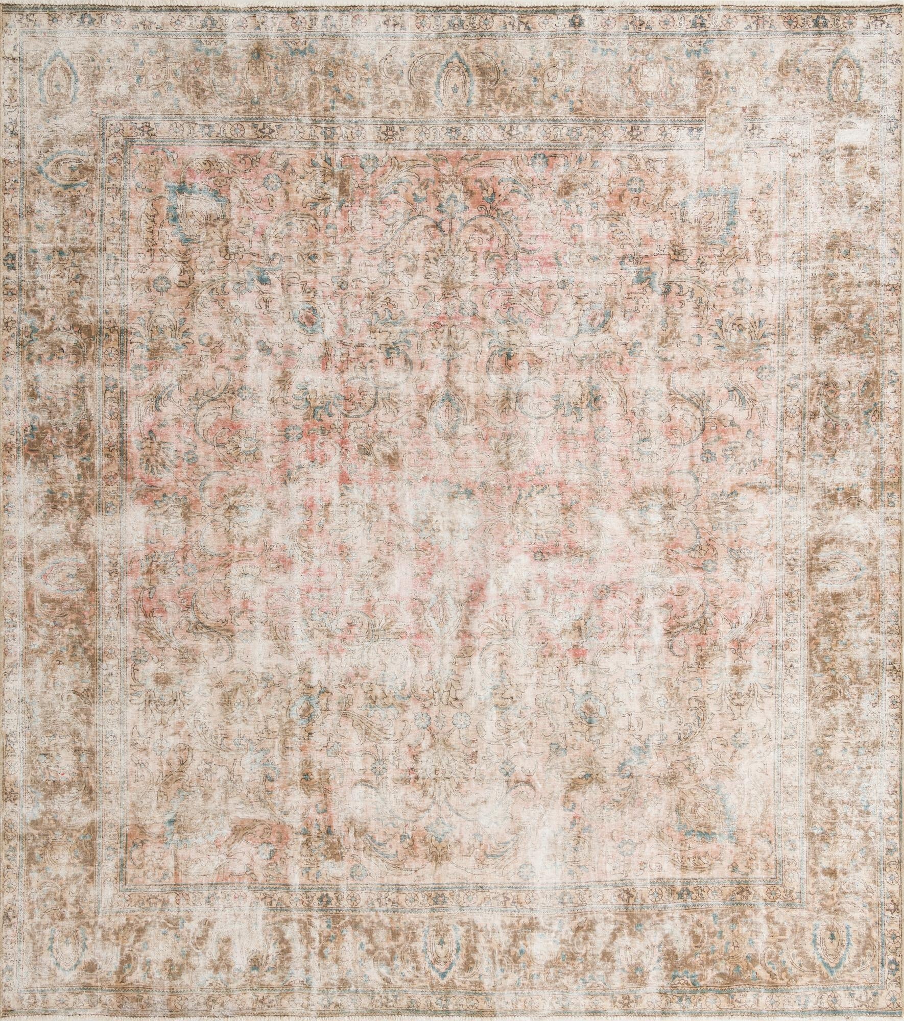 8' x 11' 4  Hand Knotted Ultra Vintage Persian Wool Rug