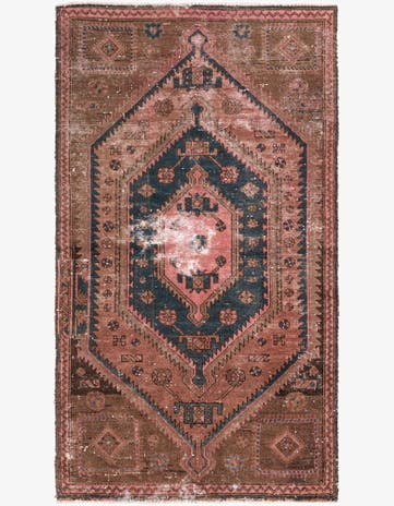 3' 3 x 5' 9 Hand Knotted Ultra Vintage Persian Wool Rug