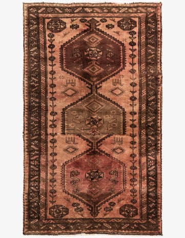3' 5 x 5' 9 Hand Knotted Ultra Vintage Persian Wool Rug