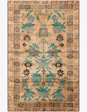 4' x 6' 2 Hand Knotted Ultra Vintage Persian Wool Rug