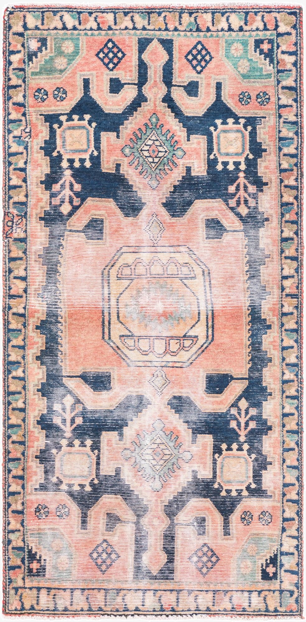 3' 3 x 6' 4  Hand Knotted Ultra Vintage Persian Wool Rug