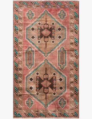 3' 5 x 6' 1 Hand Knotted Ultra Vintage Persian Wool Rug