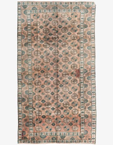 4' x 7' Hand Knotted Ultra Vintage Persian Wool Rug