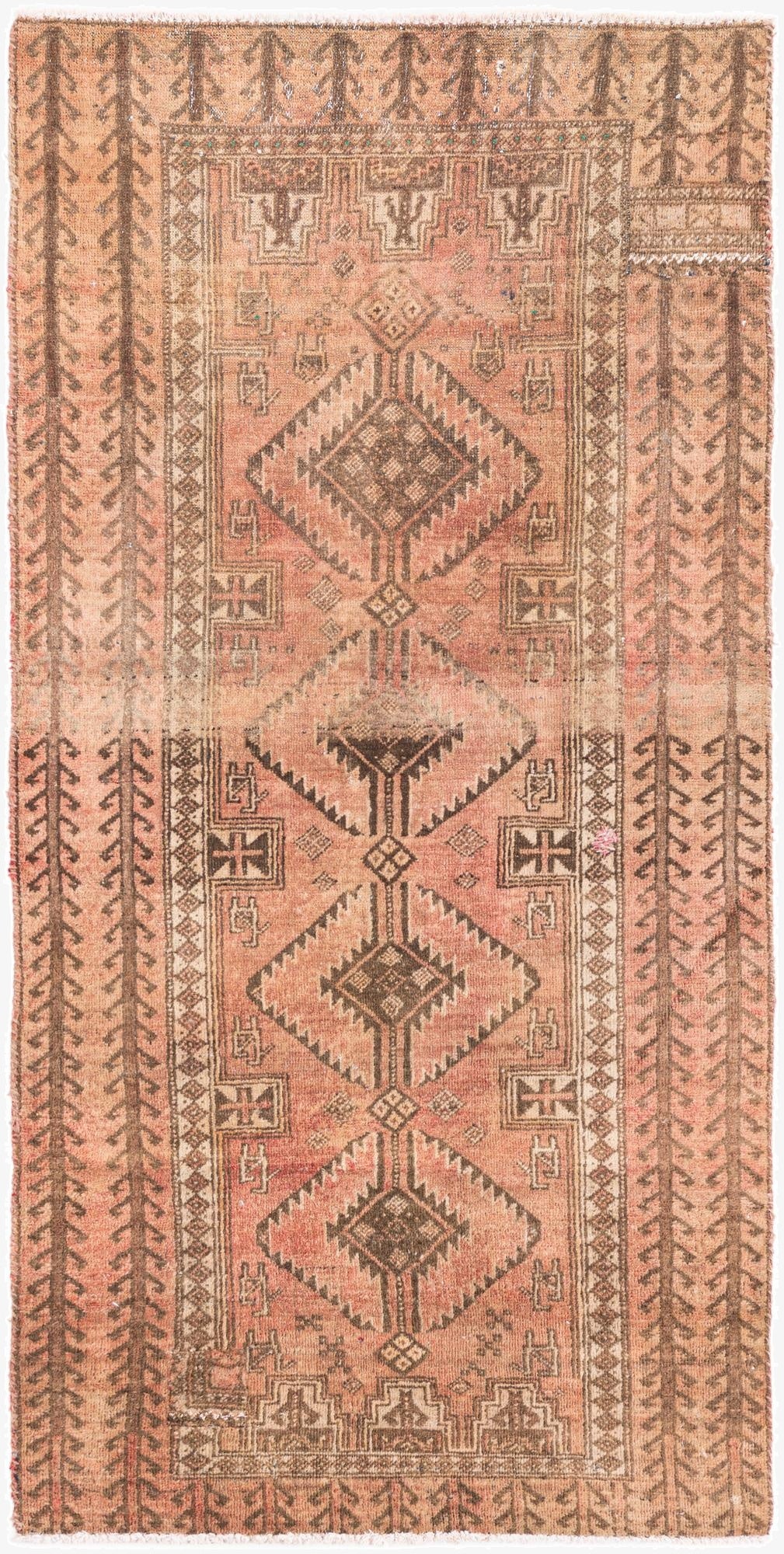 2' 8 x 5' 3  Hand Knotted Ultra Vintage Persian Wool Rug