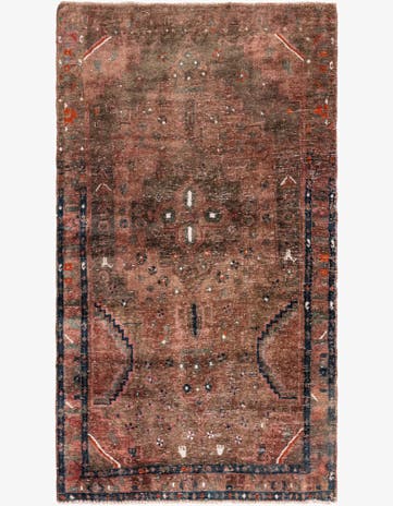 3' 9 x 6' 8 Hand Knotted Ultra Vintage Persian Wool Rug
