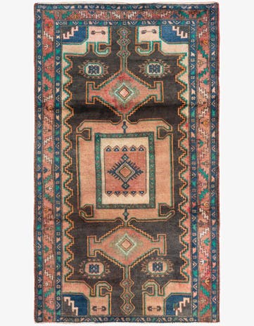 4' 8 x 8' Hand Knotted Ultra Vintage Persian Wool Rug