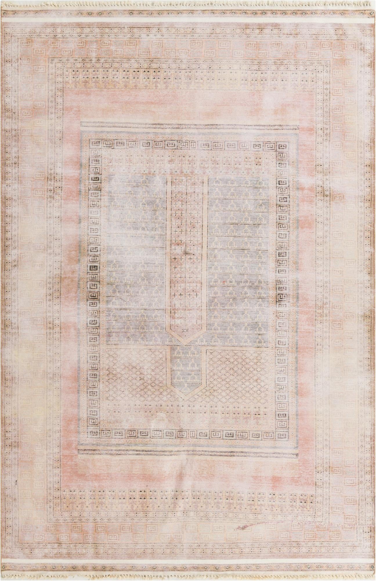 6' x 9' 3  Hand Knotted Ultra Vintage Persian Wool Rug