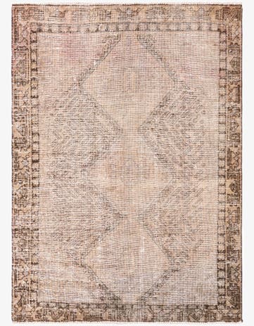 4' 4 x 6' 3 Hand Knotted Ultra Vintage Persian Wool Rug