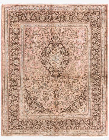 6' 3 x 7' 9 Hand Knotted Ultra Vintage Persian Wool Rug