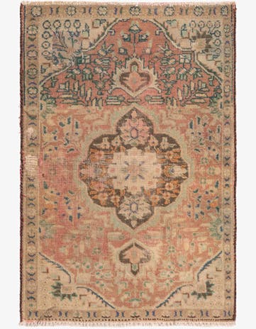 3' 4 x 5' Hand Knotted Ultra Vintage Persian Wool Rug