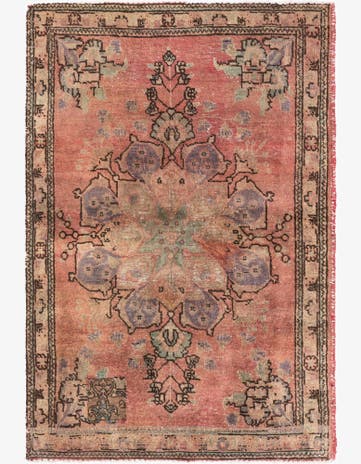 3' 5 x 5' Hand Knotted Ultra Vintage Persian Wool Rug