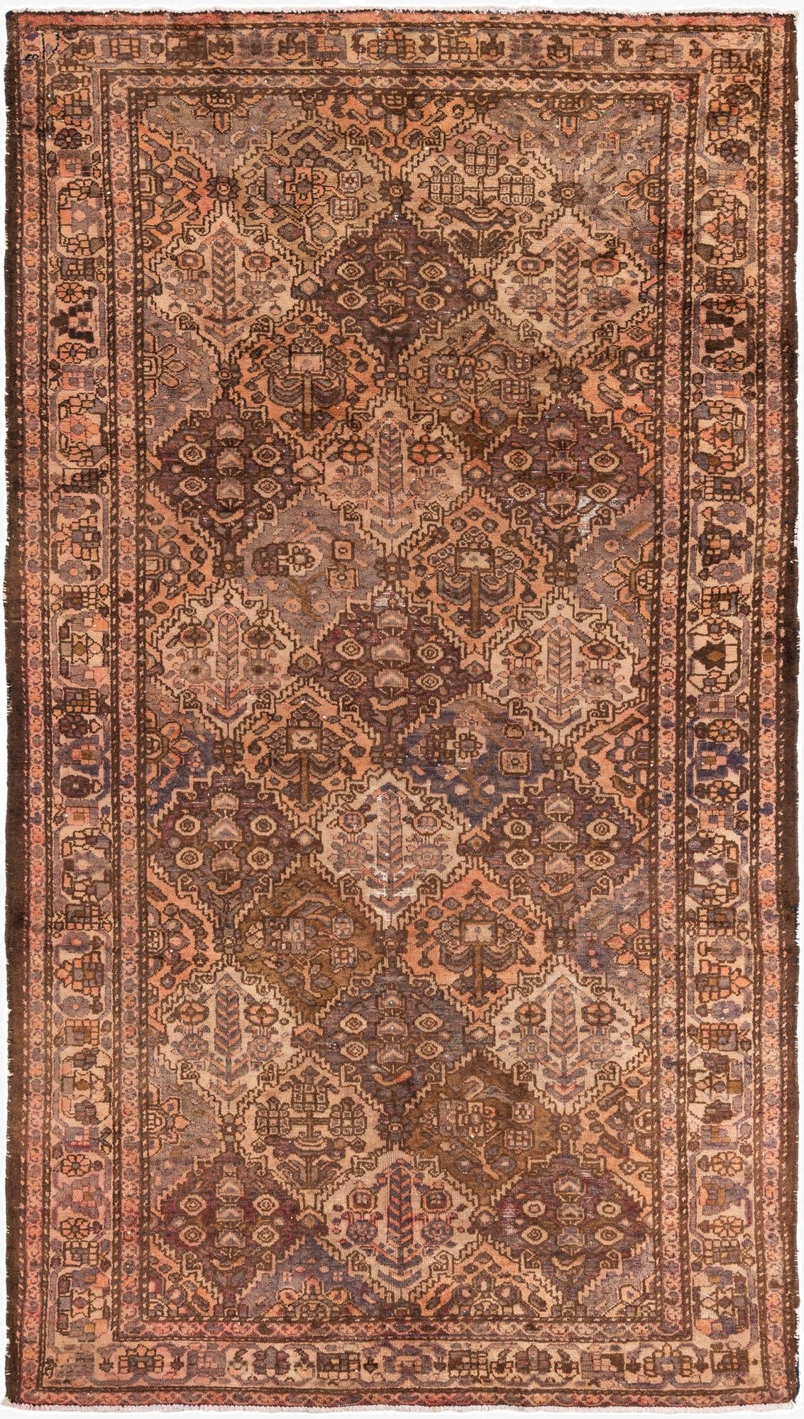 5' 4 x 9' 10  Hand Knotted Ultra Vintage Persian Wool Rug