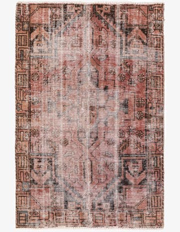 3' x 4' 6 Hand Knotted Ultra Vintage Persian Wool Rug