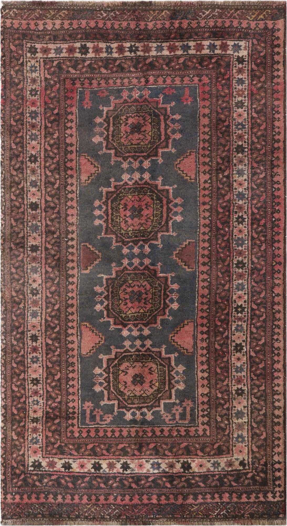 Primary image 3' 3 x 5' 10  Hand Knotted Ultra Vintage Persian Wool Rug