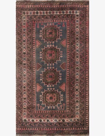 3' 3 x 5' 10 Hand Knotted Ultra Vintage Persian Wool Rug