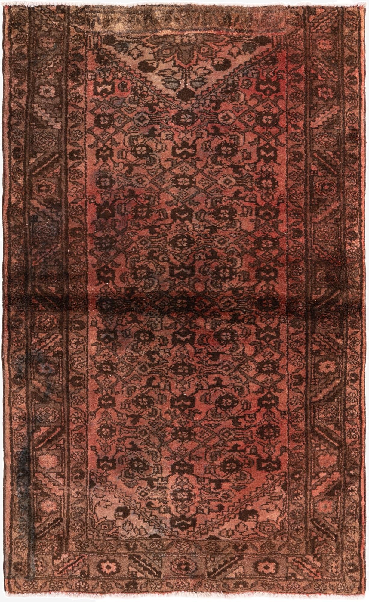 3' 8 x 5' 9 Hand Knotted Ultra Vintage Persian Wool Rug