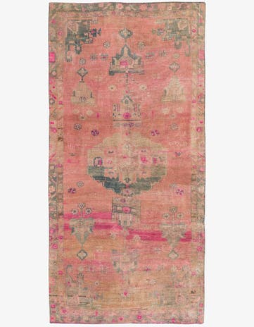 4' 10 x 9' 9 Hand Knotted Ultra Vintage Persian Wool Rug