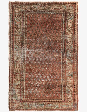 2' 9 x 4' 3 Hand Knotted Ultra Vintage Persian Wool Rug