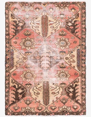 3' 4 x 5' Hand Knotted Ultra Vintage Persian Wool Rug
