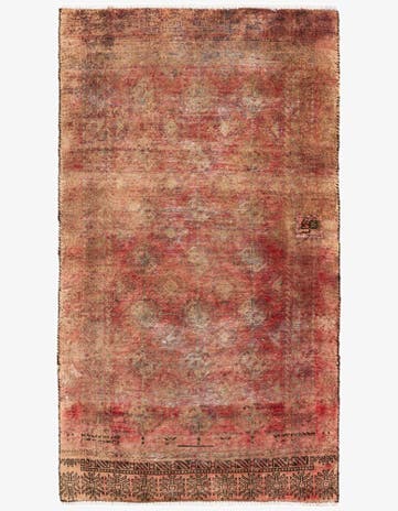 2' 9 x 4' 10 Hand Knotted Ultra Vintage Persian Wool Rug