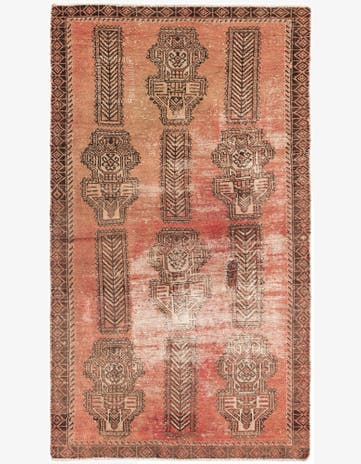 3' 5 x 6' 2 Hand Knotted Ultra Vintage Persian Wool Rug