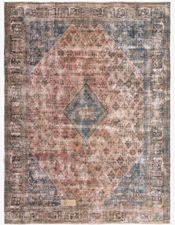 9' 1 x 12' 2 Hand Knotted Ultra Vintage Persian Wool Rug