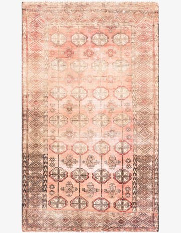 3' 5 x 5' 8 Hand Knotted Ultra Vintage Persian Wool Rug