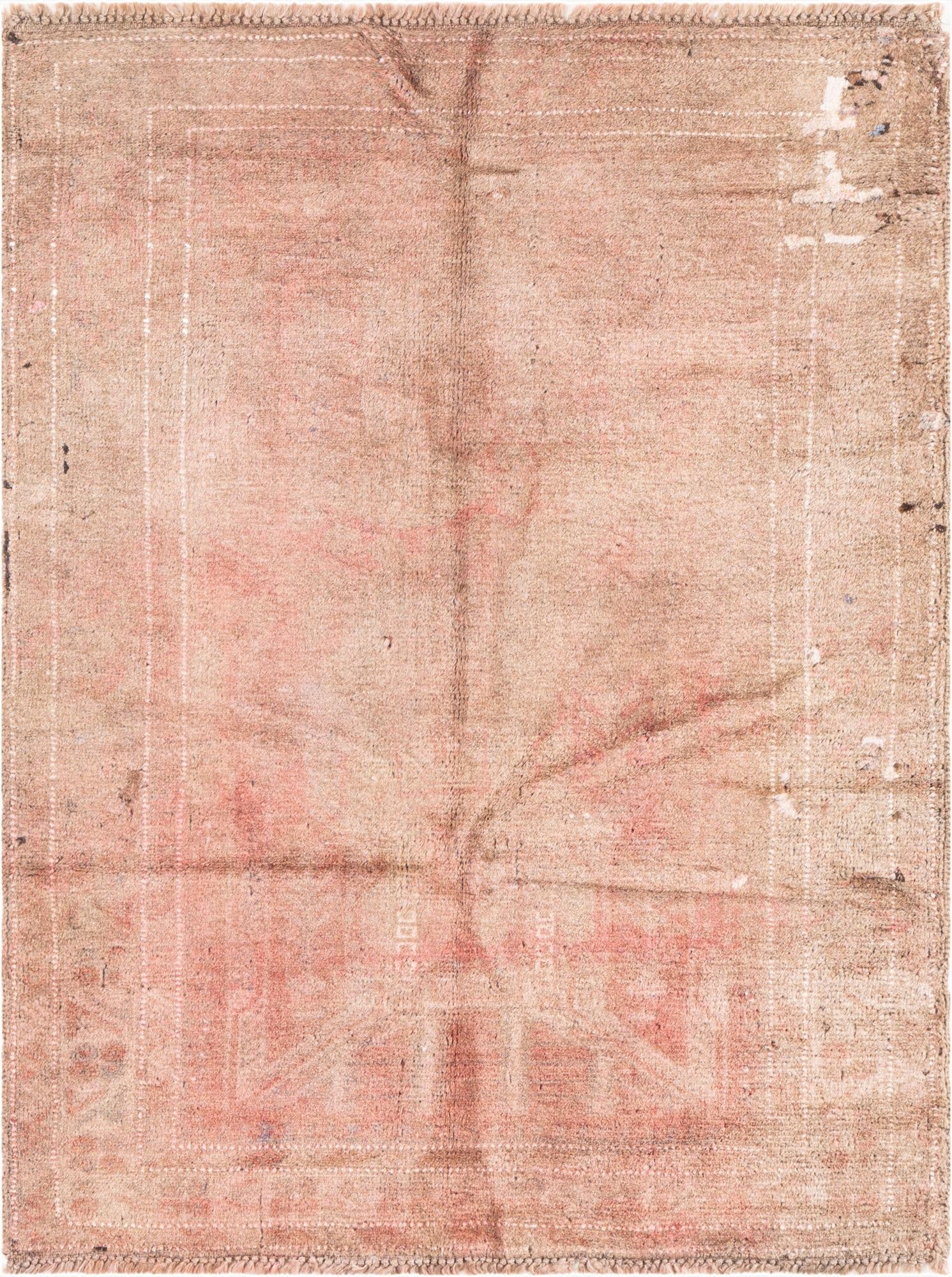 3' 2 x 4' 3  Hand Knotted Ultra Vintage Persian Wool Rug