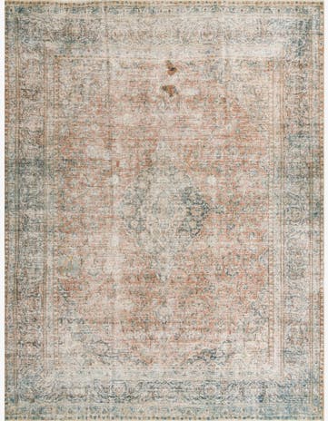 10' 4 x 13' 7 Hand Knotted Ultra Vintage Persian Wool Rug