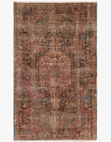 3' x 5' Hand Knotted Ultra Vintage Persian Wool Rug