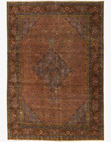 6' 6 x 9' 6 Hand Knotted Ultra Vintage Persian Wool Rug