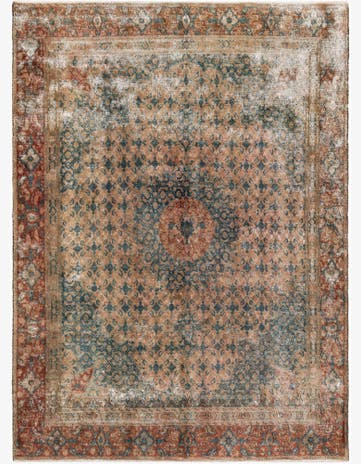 6' 5 x 8' 10 Hand Knotted Ultra Vintage Persian Wool Rug