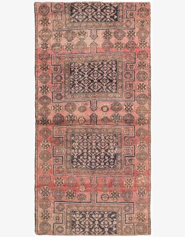 3' 8 x 7' 2 Hand Knotted Ultra Vintage Persian Wool Rug