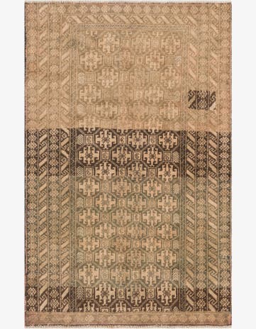 3' x 4' 8 Hand Knotted Ultra Vintage Persian Wool Rug