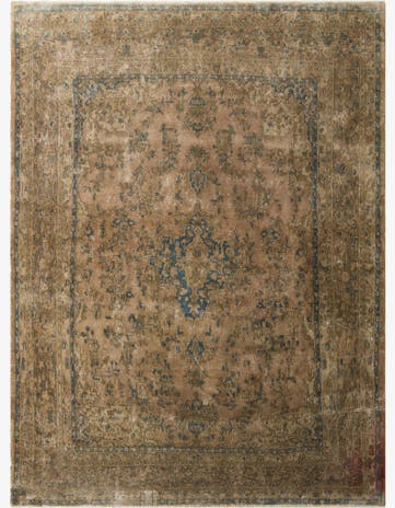 9' x 11' Hand Knotted Ultra Vintage Persian Wool Rug