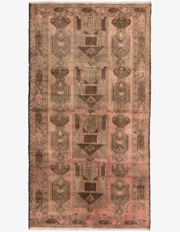 3' 6 x 6' 6 Hand Knotted Ultra Vintage Persian Wool Rug